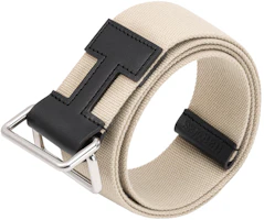 Shop HERMES Nomade Beige 4cm Leather Belt with Silver Buckle for Men. H081697CKAAM