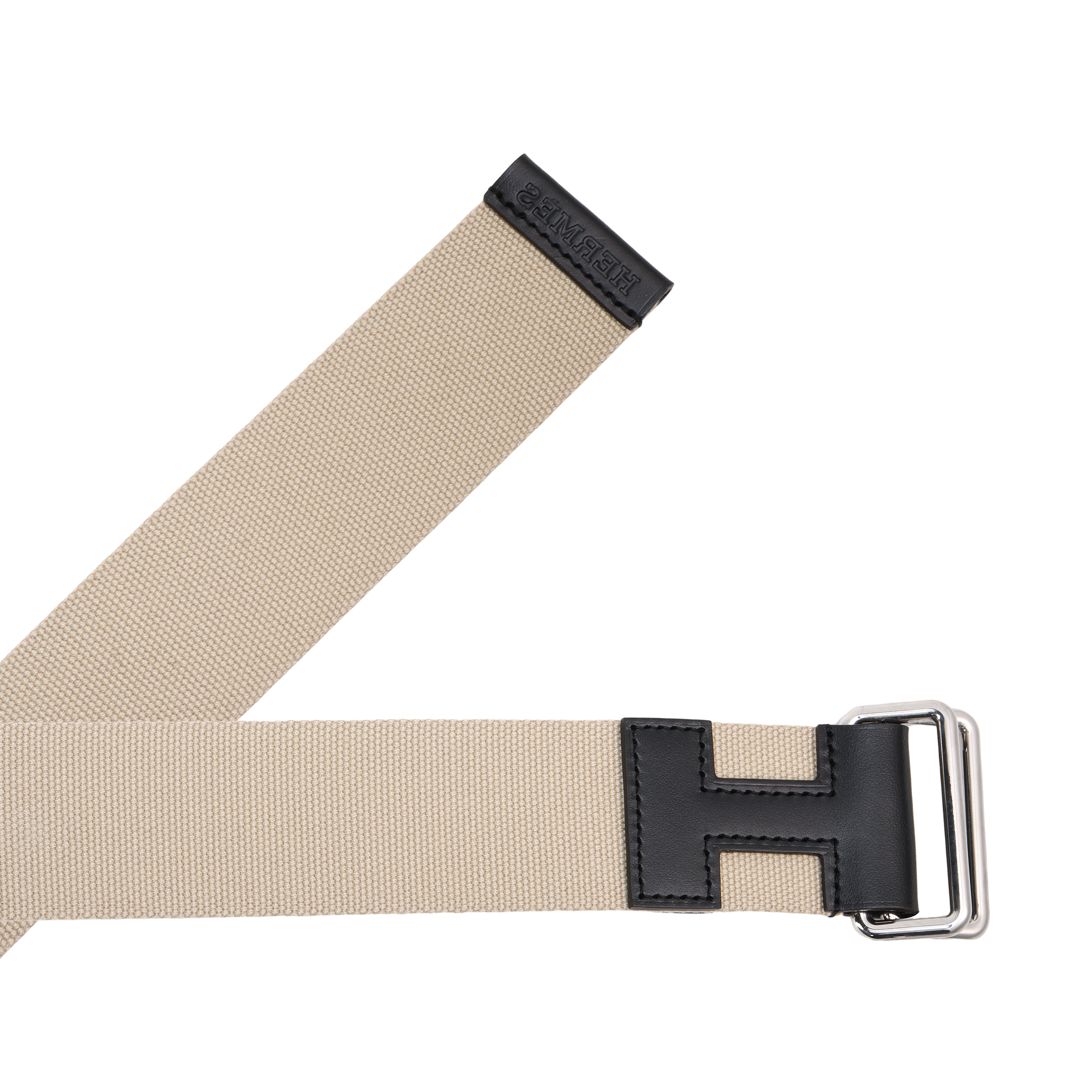 Purchase HERMES Sabuk Kulit Pria Nomade Beige 4cm dengan Gesper Perak. H081697CKAAM