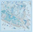 Buy Hermes NYC Battery Park Square Skarf Biru H003164S-08