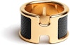 Buy HERMES Olympe Black Metal Ring Unisex Modern Luxury Couple Style H500059FC89M