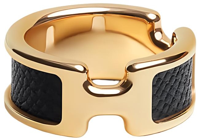 hermes-olympe-h-ring-gold-plated-black-unisex-couple-jewelry-h500058-fc-89