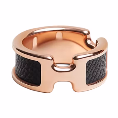 HERMES Olympe Narrow Metal Ring Unisex Classic Couple Design Ring H500058FD89