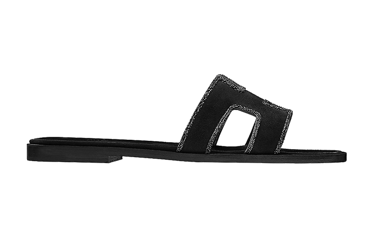 Order HERMES Oran 'Crystal Black Suede and Goatskin' H201000Z-02