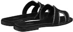 Shop HERMES Oran 'Suede Kambing Hitam Kristal' H201000Z-02