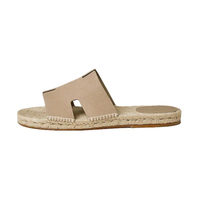 HERMES Oran Flat Sandals 'Beige'