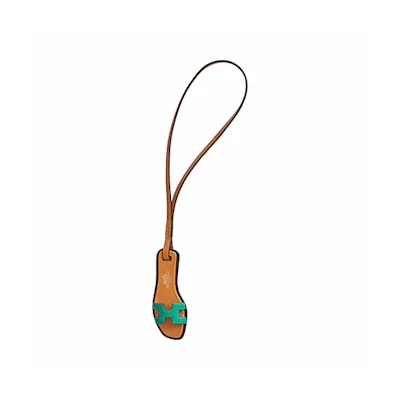 HERMES Oran Nano Charm Slipper Keychain Green H080148CAAQ