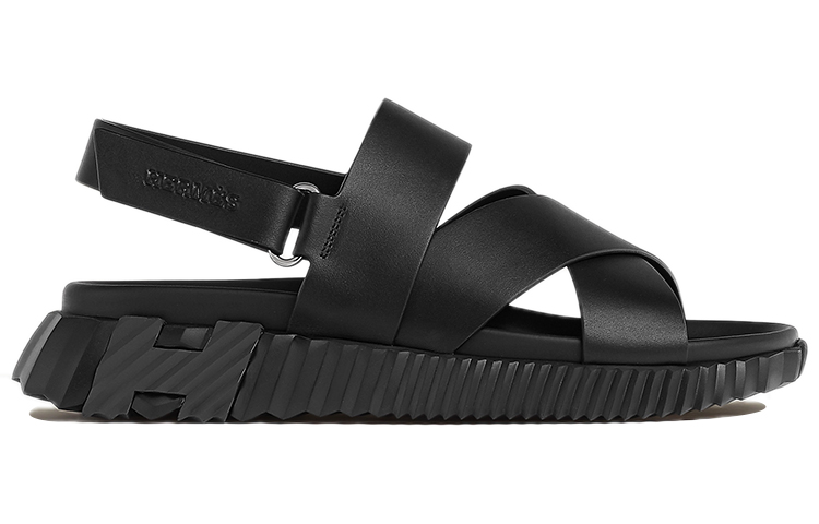 HERMES Oran Sandal 'Black Electric Calfskin' 圖 2