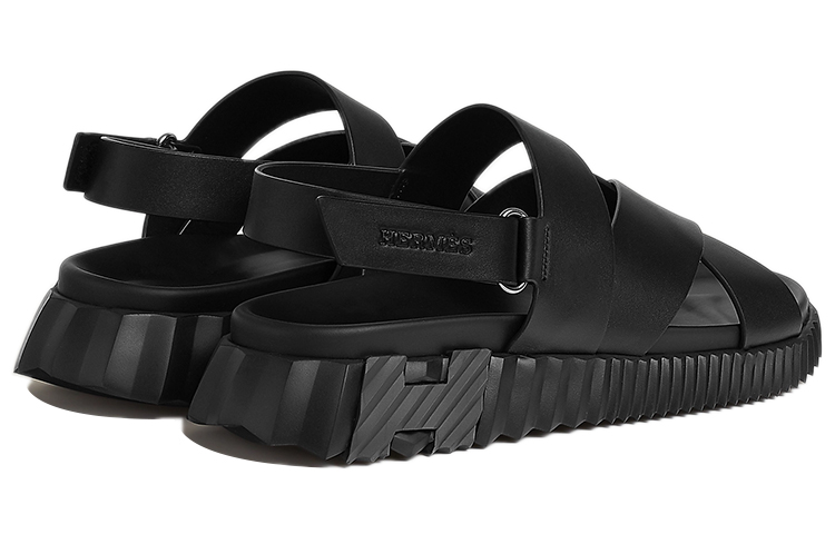HERMES Oran Sandal 'Black Electric Calfskin' 圖 4