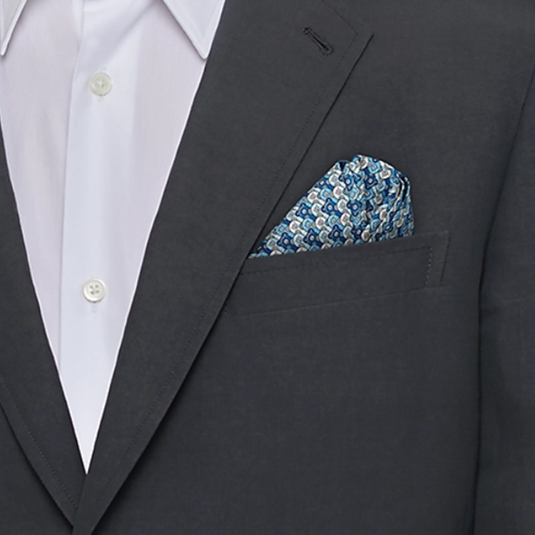 HERMES Ours au Cinema Wave Pattern Printed Silk Scarf Blue  Accessory H806170Tv03 圖 3