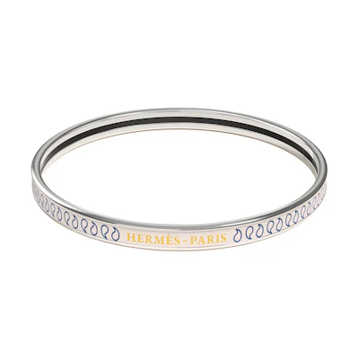 HERMES Palmettes Logo Enamel Bracelet Unisex Pink情侣款 H244313FP