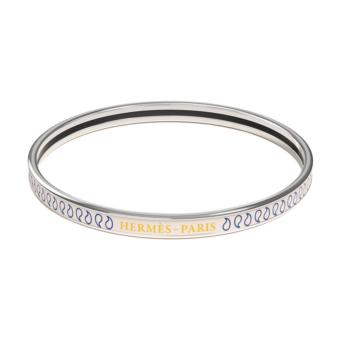 Order HERMES Palmettes Logo Gelang Enamel Unisex Pink Pasangan. H244313FP