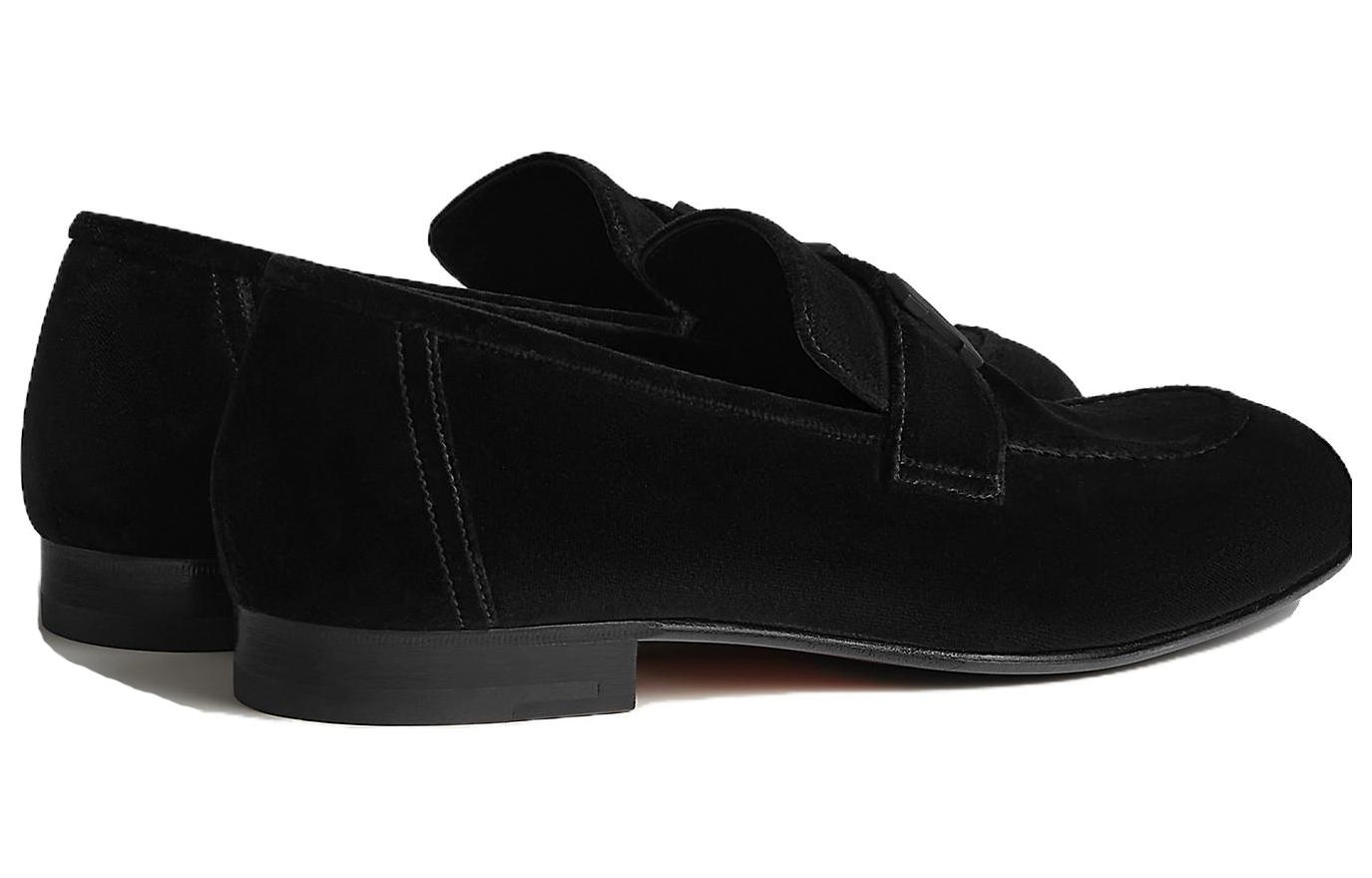 Shop HERMÈS París Mocasín 'Terciopelo Negro' H232861Z-01