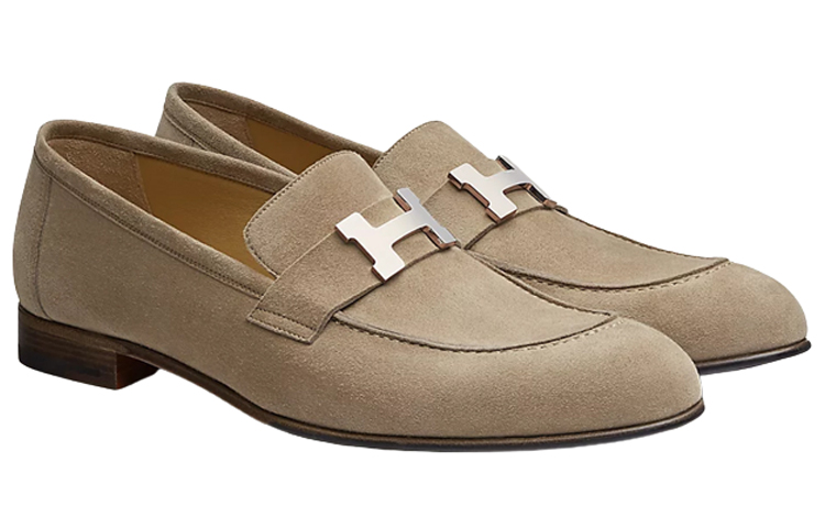 HERMES Paris Suede Loafer 'Light Brown' 圖 3