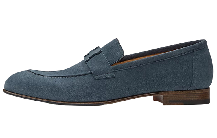 HERMES Paris Suede Loafers 'Blue' H192437Z-AQ8