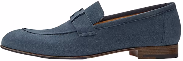 HERMES Paris Suede Loafers 'Blue' H192437Z-AQ8 HERMES Paris Suede Loafers 'Blue' H192437Z-AQ8