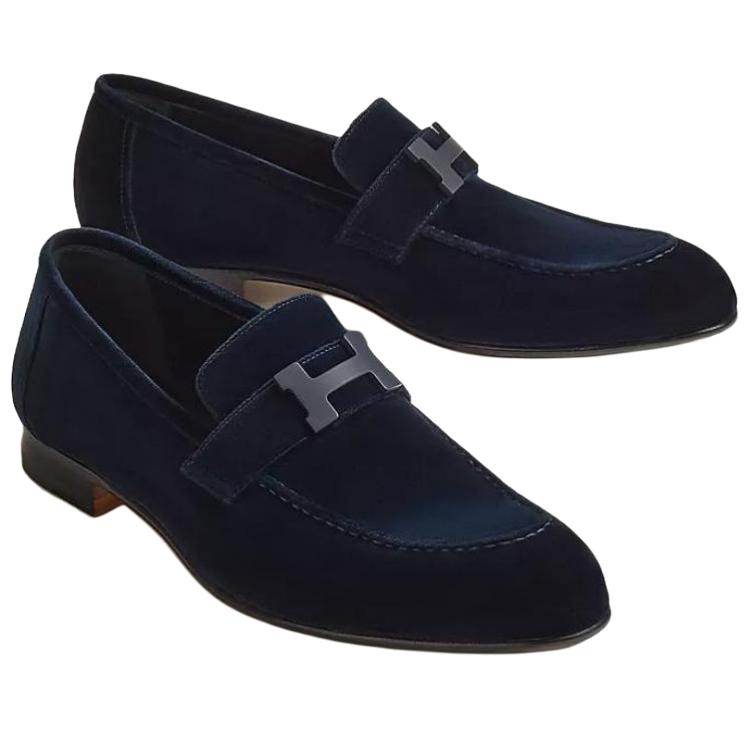 Lookbook HERMES Paris Suède Ronde Neus Loafer ''Blauwe Comfort'' H232861Z-AI2
