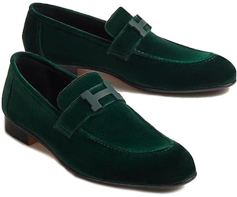HERMES París Loafer de Punta Redonda en Ante 'Green Comfort' H232861Z-A85 Order HERMES París Loafer de Punta Redonda en Ante 'Green Comfort' H232861Z-A85