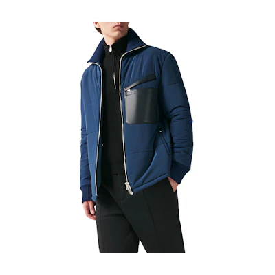 Hermes Patchwork Casual Jacket with Turn-Down Collar H362820HI60