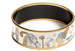 HERMES Patterned Print Bracelet Unisex Couple Style Multicolor H110002F F365 HERMES Patterned Print Bracelet Unisex Couple Style Multicolor H110002F F365