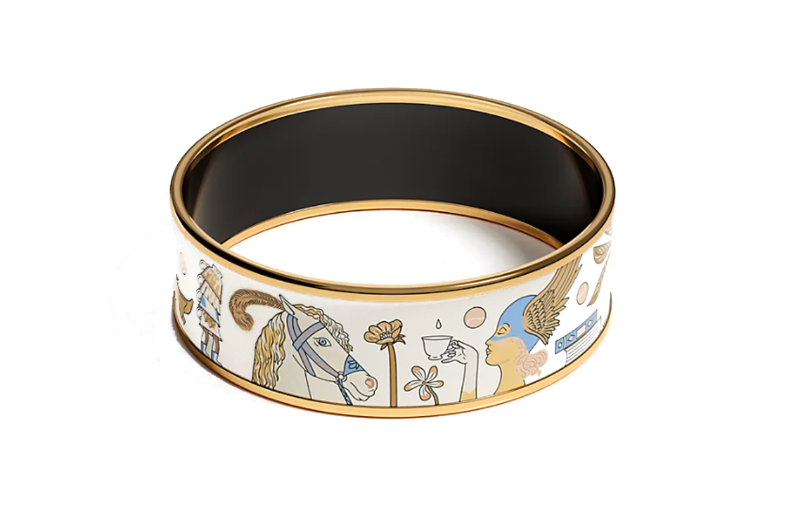 Order HERMES Patterned Print Bracelet Unisex Couple Style Multicolor H110002F F365