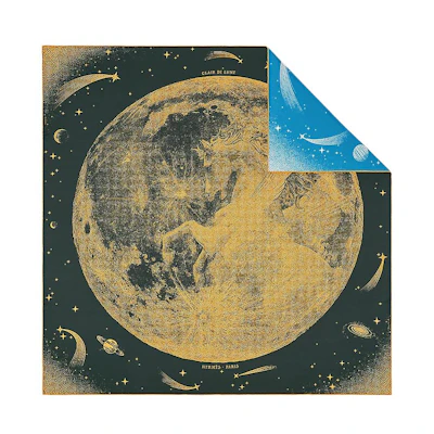HERMES Pegasus Moonlight Silk Scarf Unisex 100% Silk Square Scarf H903795S-08