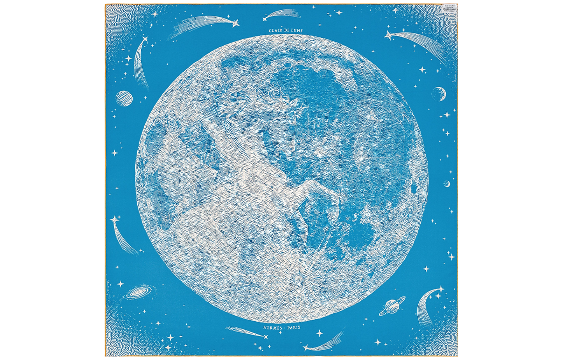 HERMES Pegasus Moonlight Silk Scarf Unisex 100% Silk Square Scarf H903795S-08 圖 3