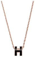 Hermes Pendant Mini Pop H Black/Rose Gold Hermes Pendant Mini Pop H Black/Rose Gold
