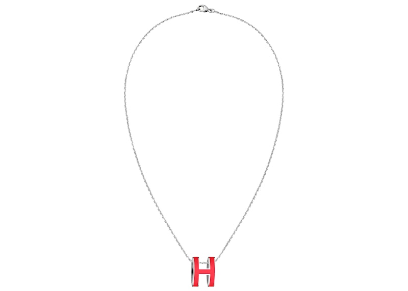 Hermes Pendant Pop H Coral Red