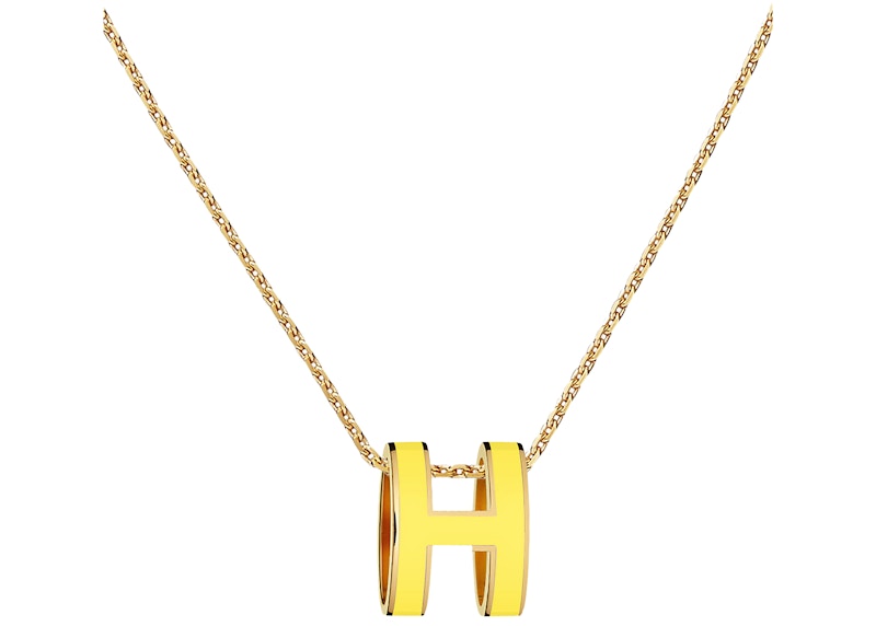 Order 爱马仕H字母吊坠香槟黄色