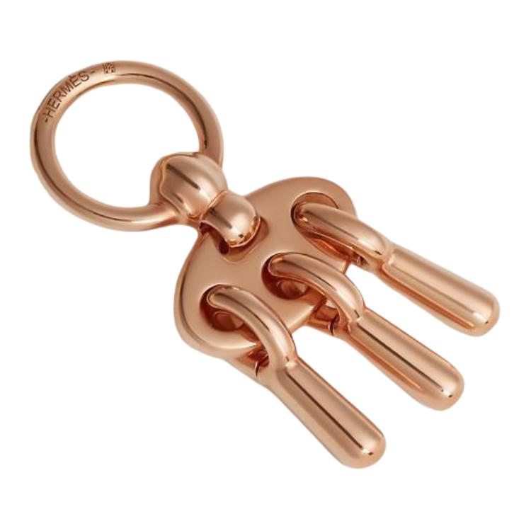 HERMES Pendant Rose Gold-Plated Brass Unisex Couple Accessory Rose Gold. H603329S00