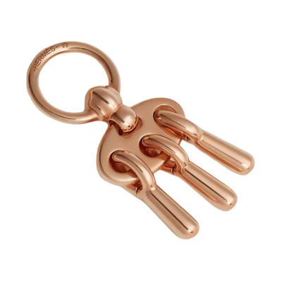 HERMES Pendant Rose Gold-Plated Brass Unisex Couple Accessory Rose Gold. H603329S00