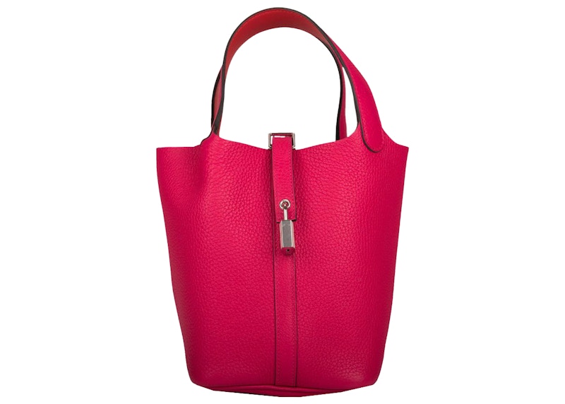Hermes Picotin Lock Clemence Leather Rose Mexico