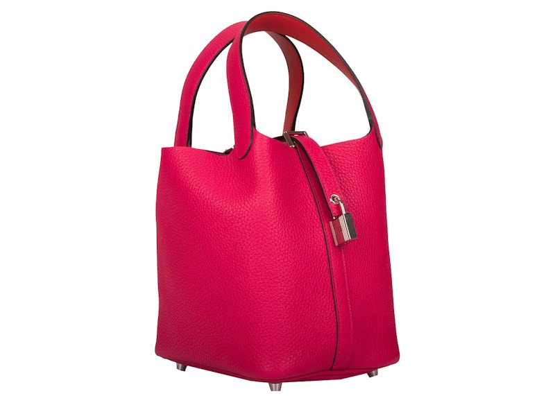 Order 爱马仕 Picotin Lock Clemence 皮革玫瑰墨西哥色手提包