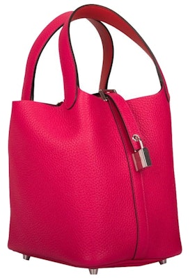 爱马仕 Picotin Lock Clemence 皮革玫瑰墨西哥色手提包 Order 爱马仕 Picotin Lock Clemence 皮革玫瑰墨西哥色手提包