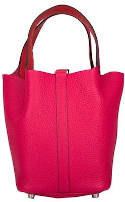 爱马仕 Picotin Lock Clemence 皮革玫瑰墨西哥色手提包 Lookbook 爱马仕 Picotin Lock Clemence 皮革玫瑰墨西哥色手提包