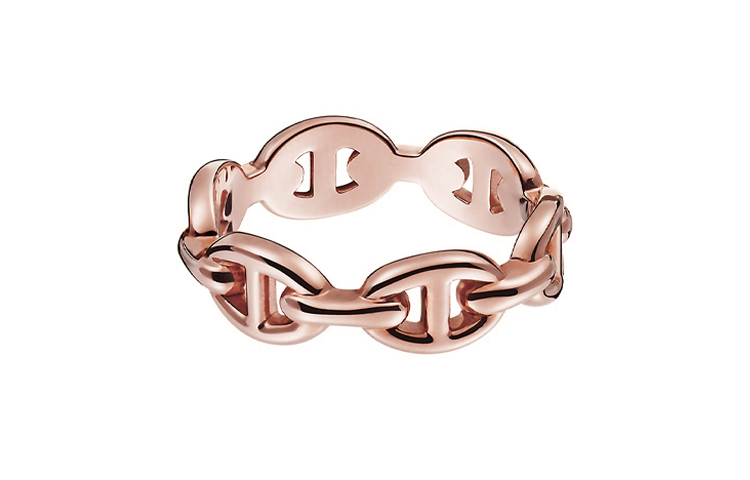 HERMES Pig Nose Series 18K Rose Gold Ring Unisex Couple Design Gift Box Edition H110025B