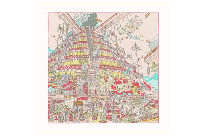 HERMES Pink Feathered Pegasus Legend Silk Scarf. H003517S-16 圖 2