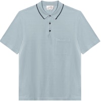 HERMES Piqures Sellier Solid Button Polo Shirt Teal Color. H557980HA6M HERMES Piqures Sellier Solid Button Polo Shirt Teal Color. H557980HA6M