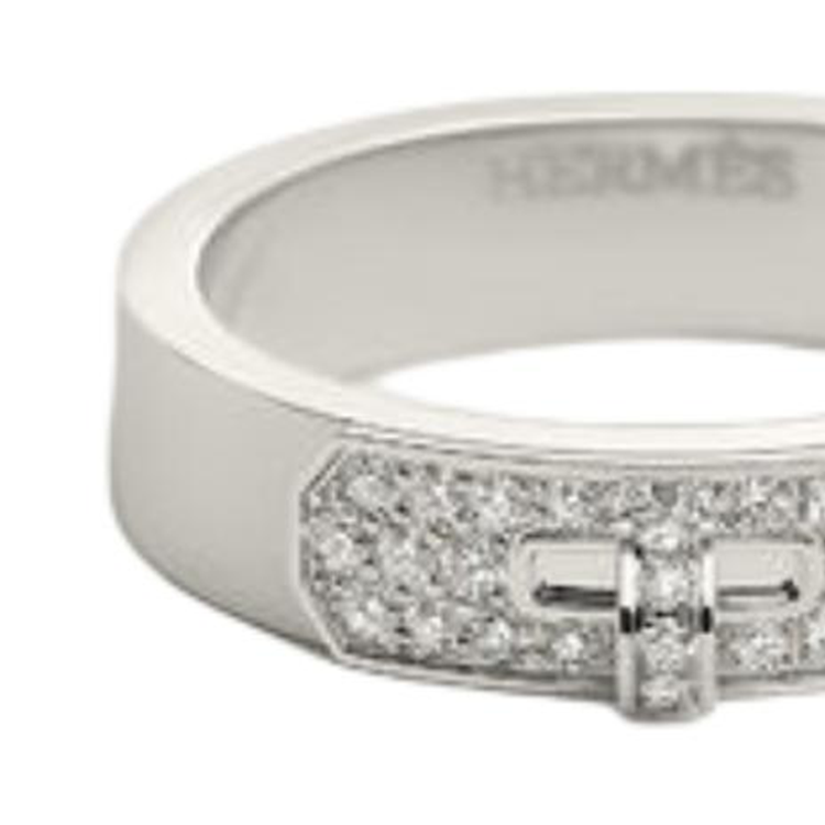 Shop エルメス プラチナ ダイヤモンド カップルリング ユニセックス シルバー オリジナルデザイン H224605B