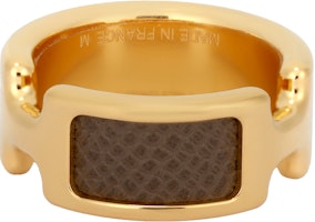 HERMES PM Olympe Gold-Plated Unisex Couple Ring. H500058FC18M HERMES PM Olympe Gold-Plated Unisex Couple Ring. H500058FC18M