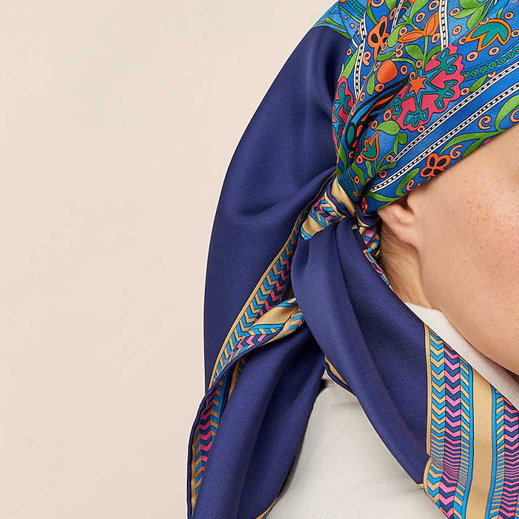 HERMES Prairie Saddle 90cm Unisex Silk Scarf H003682S-06 圖 3