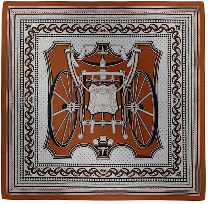 HERMES Printed Design Cashmere Silk Shawl Unisex Couple Brown H244170S Order HERMES Printed Design Cashmere Silk Shawl Unisex Couple Brown H244170S