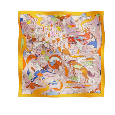 HERMES Printed Silk Scarf Unisex Couple Style - Multiple Colors H004007S 19