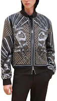 Hermes Printed Stand Collar Zip Jacket in Persimmon Orange H462800HJ11 Hermes Printed Stand Collar Zip Jacket in Persimmon Orange H462800HJ11