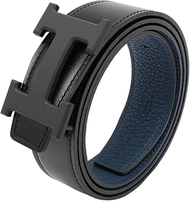 爱马仕普鲁士蓝/黑色可翻转皮带,3.2厘米 H080029CY89+H073967CAAD Lookbook 爱马仕普鲁士蓝/黑色可翻转皮带,3.2厘米 H080029CY89+H073967CAAD