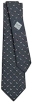HERMES Puzzle Design Silk Tie Unisex Couple Style Grey H006328T03 HERMES Puzzle Design Silk Tie Unisex Couple Style Grey H006328T03