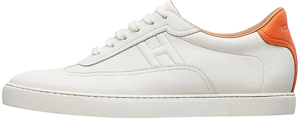 HERMES愛馬仕 Quicker 牛皮 運動 時尚板鞋 男款 白橘色 Buy HERMES愛馬仕 Quicker 牛皮 運動 時尚板鞋 男款 白橘色