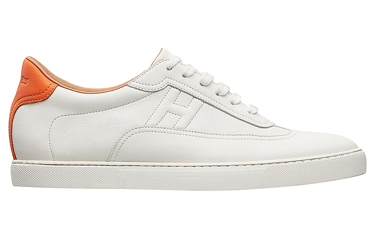 Order HERMES愛馬仕 Quicker 牛皮 運動 時尚板鞋 男款 白橘色