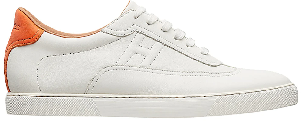 HERMES愛馬仕 Quicker 牛皮 運動 時尚板鞋 男款 白橘色 Order HERMES愛馬仕 Quicker 牛皮 運動 時尚板鞋 男款 白橘色