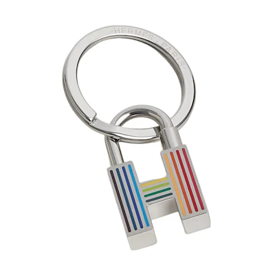 HERMES Rainbow Padlock Keychain Multicolor H077309FP02